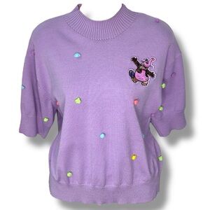 Disney Pixar Inside Out Bing Bong Pom Pom Summer S/S Sweater sz XL
